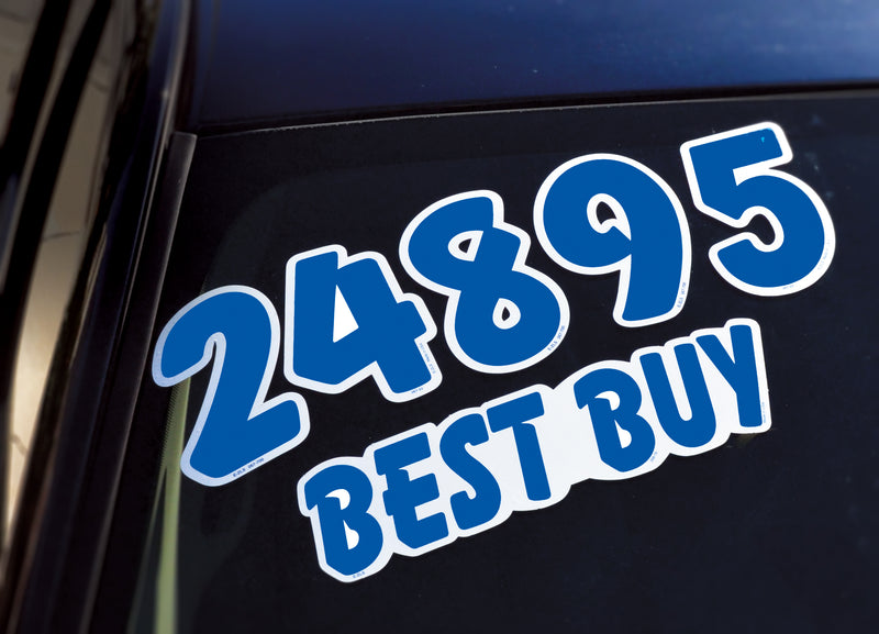 Load image into Gallery viewer, Blue & White Die Cut Slogans