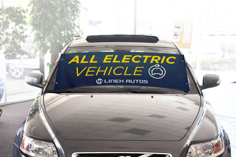 Load image into Gallery viewer, Deluxe Angled Custom Printed Windshield Banner