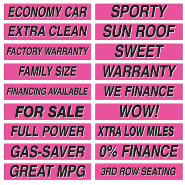 Load image into Gallery viewer, 15 inch Hot Pink Adhesive Slogans