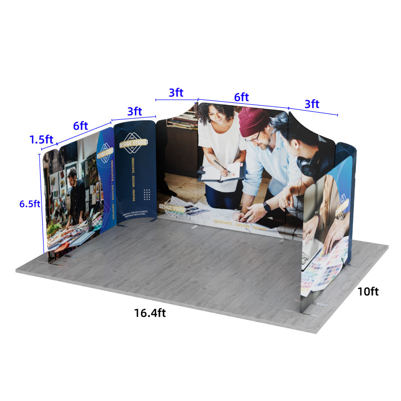 Load image into Gallery viewer, 16.4x10ft Magnetic Modular Fabric Displays-B