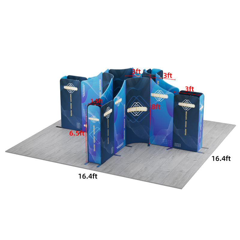 Load image into Gallery viewer, 16.4x16.4ft Magnetic Modular Fabric Displays-A