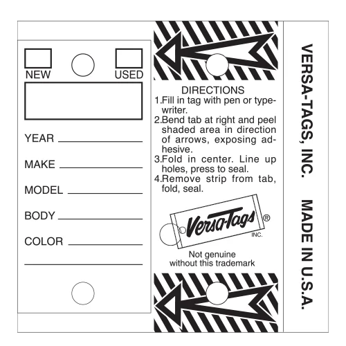 Load image into Gallery viewer, Genuine Versa-Tags® Key Tag with Rings (250)