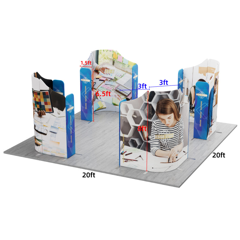 Load image into Gallery viewer, 20x20ft Magnetic Modular Fabric Displays-B