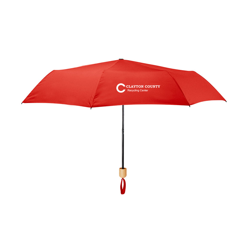 Load image into Gallery viewer, 41" Arc Umbrella With 100% RPET Canopy & Bamboo Handle