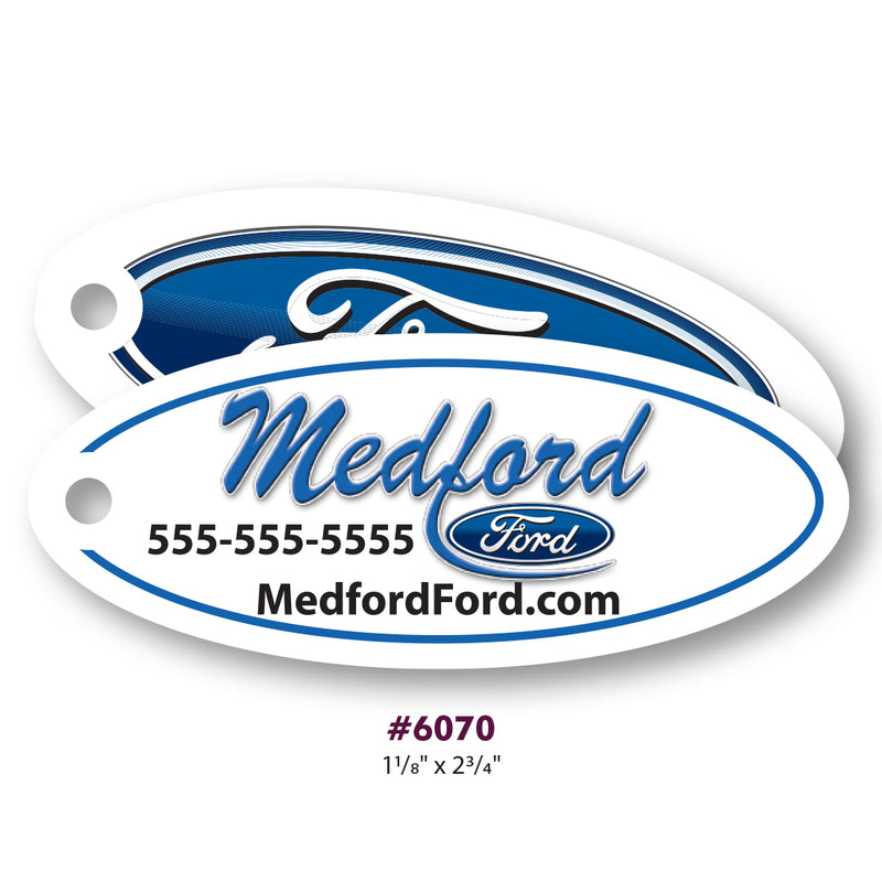 Load image into Gallery viewer, Custom Printed Hard Plastic Key Tags - 55 mil