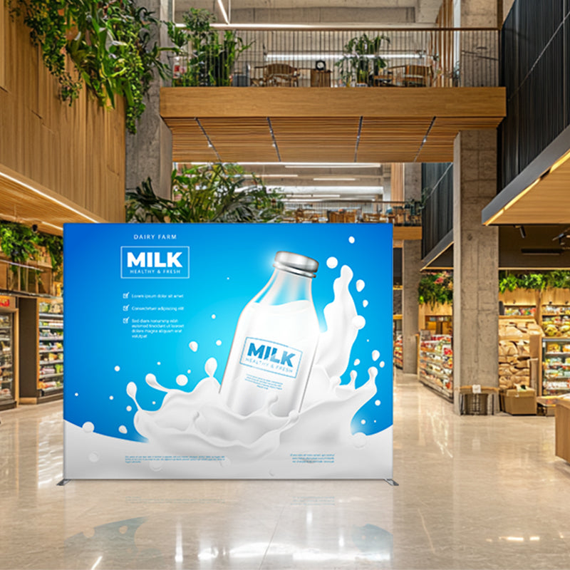 Load image into Gallery viewer, Straight Tension Fabric Display (Square Corners) Double Sided Print