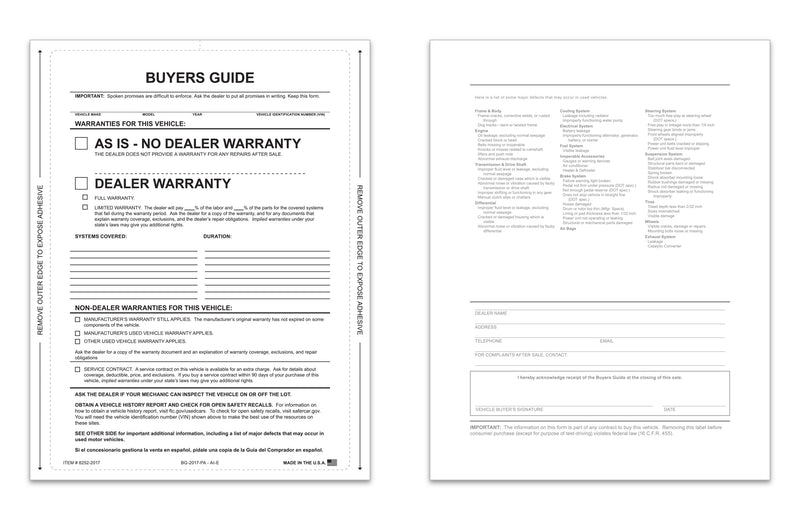 Load image into Gallery viewer, Interior Buyers Guide - BG-2017- As Is - P/A - Qty. 100