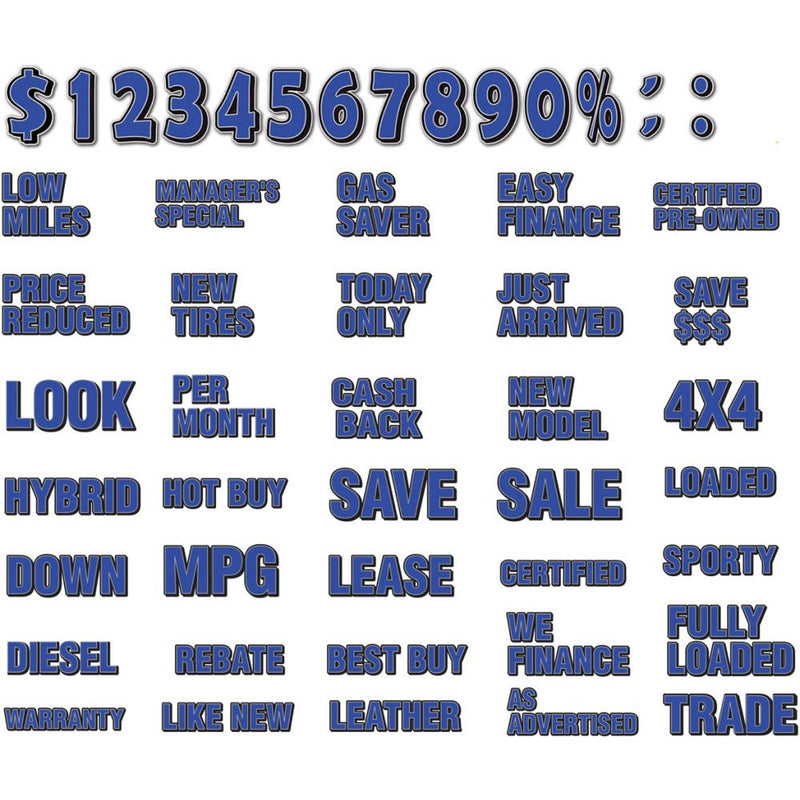 Load image into Gallery viewer, Big Deal Magnetic Digits & Slogans - Blue