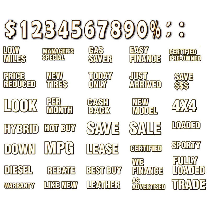 Load image into Gallery viewer, Big Deal Magnetic Digits & Slogans - White