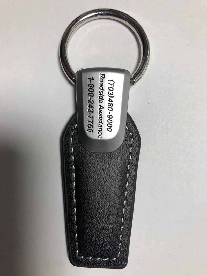 Load image into Gallery viewer, Twist & Release Brushed Chrome Metal/Leather Key Fob