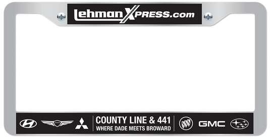 Premium Full Dip Chorme Plastic License Frame - Box + 1 Color