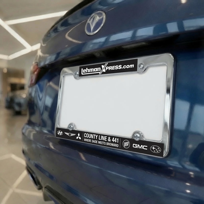 Load image into Gallery viewer, Chrome plastic license plate frame from My Store, full dip finish with box and one color option, designed for vehicle license plates.