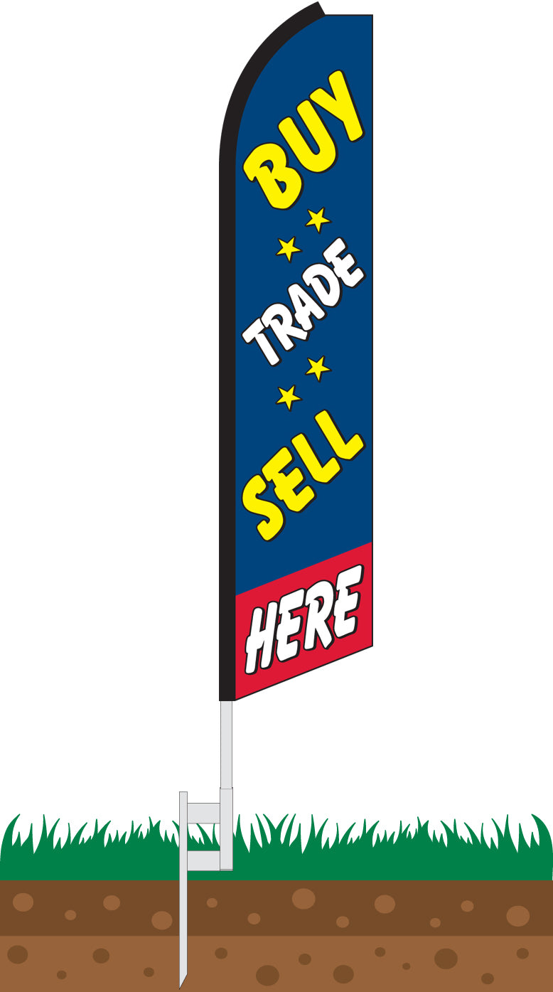 Load image into Gallery viewer, Half Sleeve Swooper Feather Flag - Buy Trade Sell