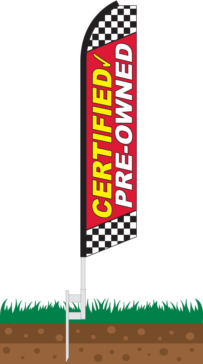 Load image into Gallery viewer, Half Sleeve Swooper Feather Flag - Red Certified Pre Owned