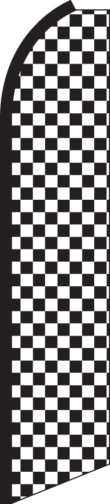 Load image into Gallery viewer, Half Sleeve Swooper Feather Flag - Checker Black/White
