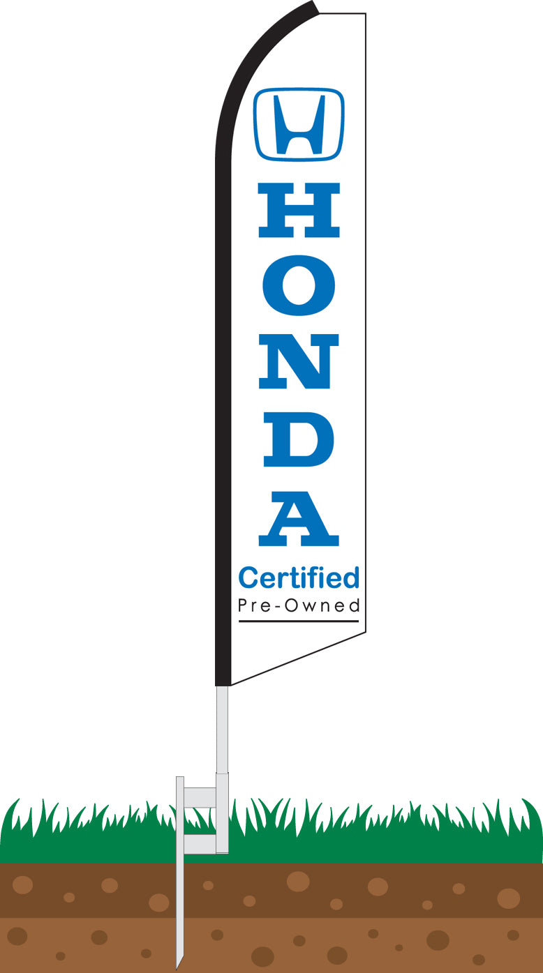Load image into Gallery viewer, Half Sleeve Swooper Feather Flag - Honda Certified