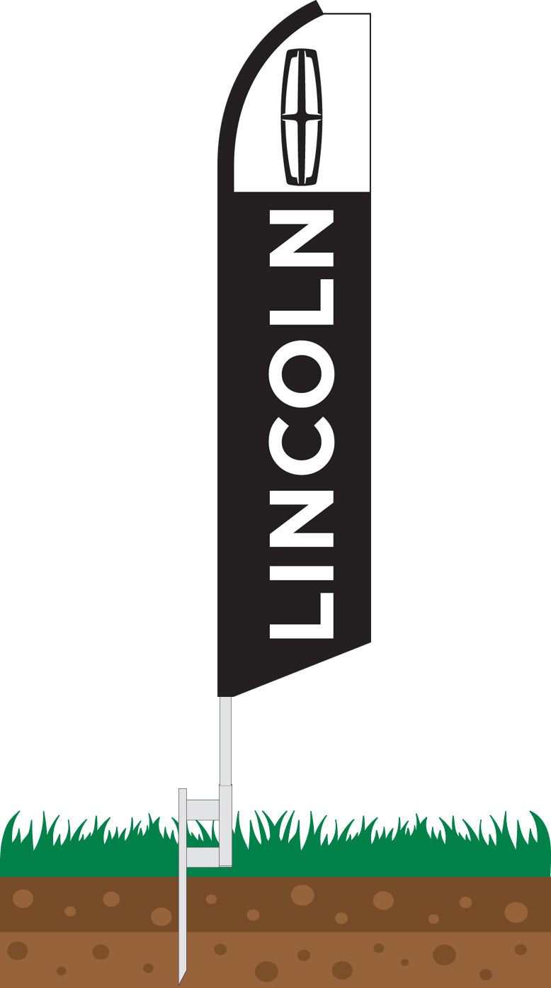 Load image into Gallery viewer, Half Sleeve Swooper Feather Flag - Lincoln