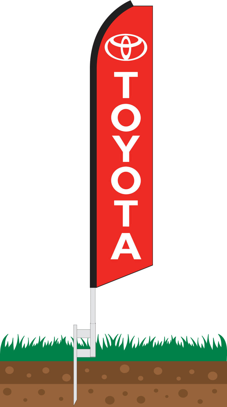 Load image into Gallery viewer, Half Sleeve Swooper Feather Flag -Toyota Red