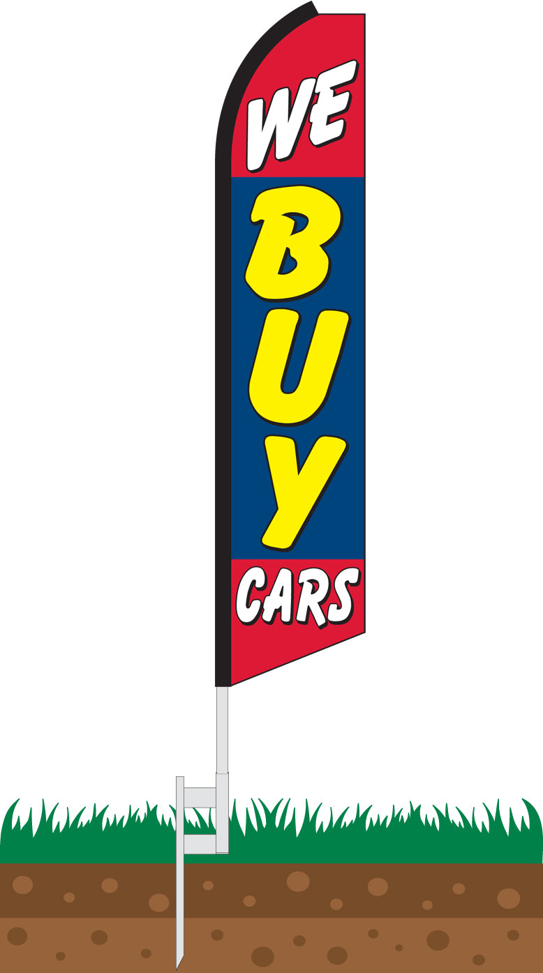 Load image into Gallery viewer, Half Sleeve Swooper Feather Flag - We Buy Cars