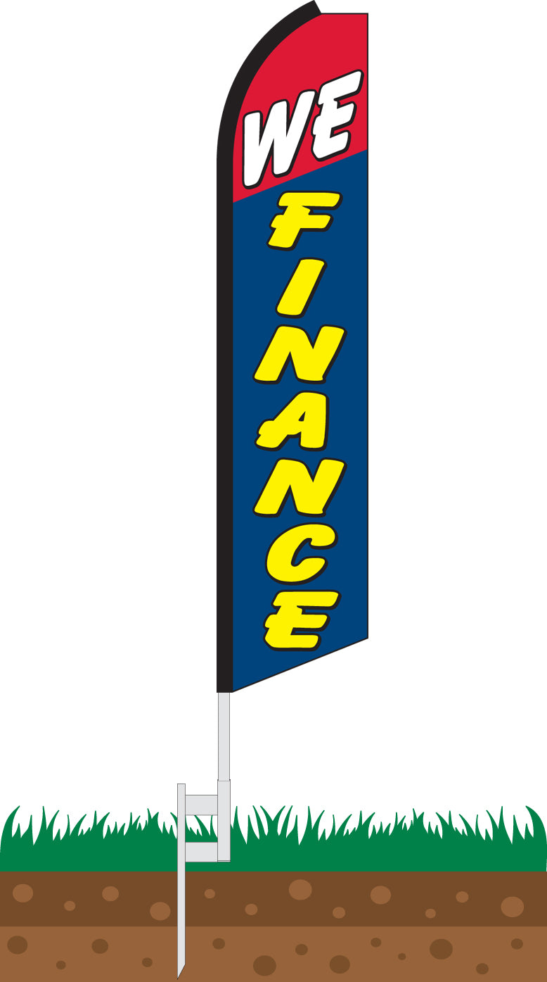 Load image into Gallery viewer, Half Sleeve Swooper Feather Flag - We Finance