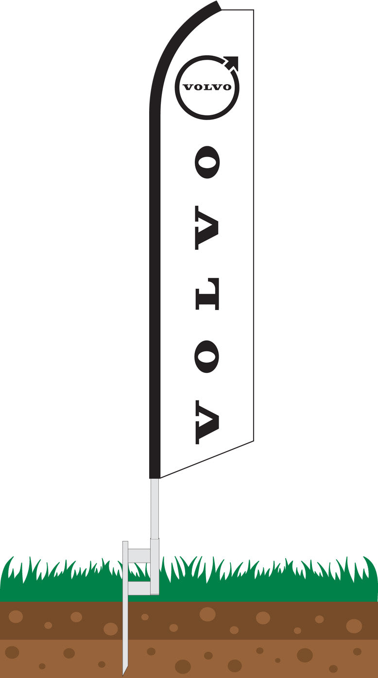Load image into Gallery viewer, Half Sleeve Swooper Feather Flag - Volvo