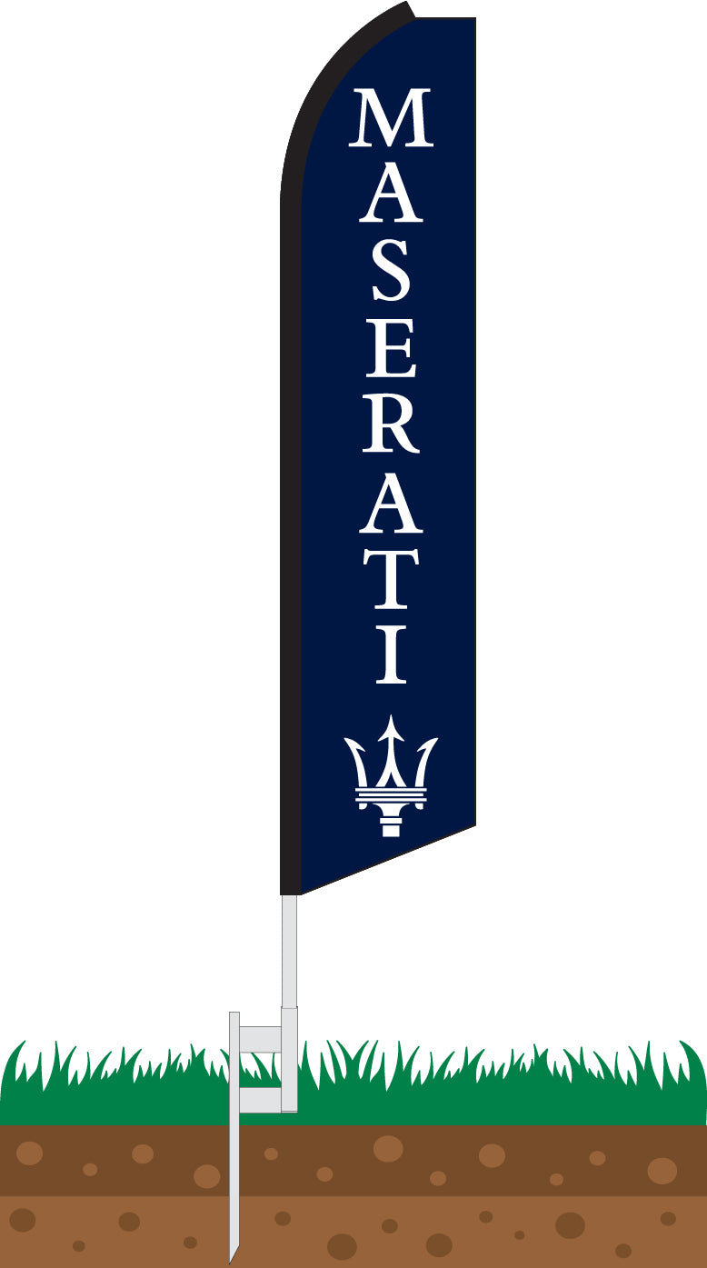 Load image into Gallery viewer, Half Sleeve Swooper Feather Flag - Maserati