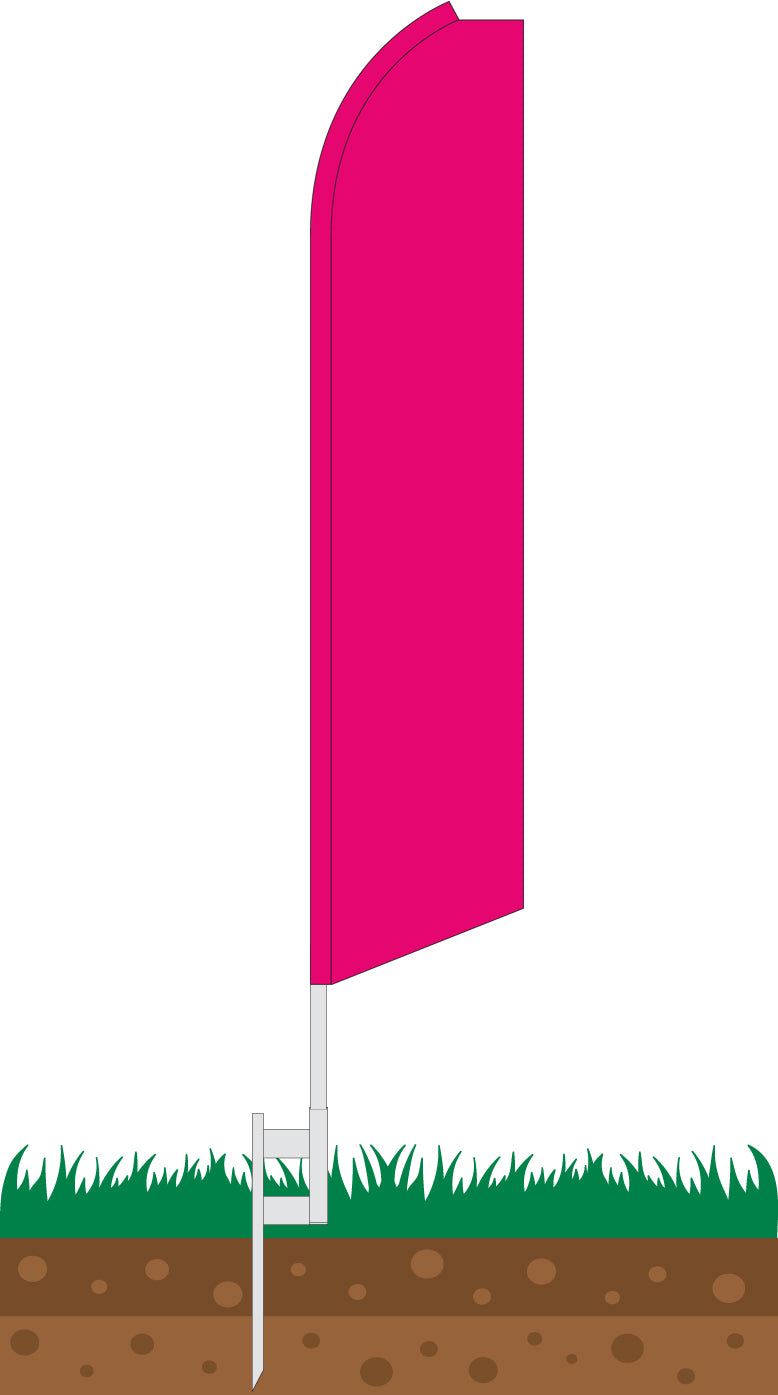 Load image into Gallery viewer, Half Sleeve Swooper Feather Flag - Solid Hot Pink