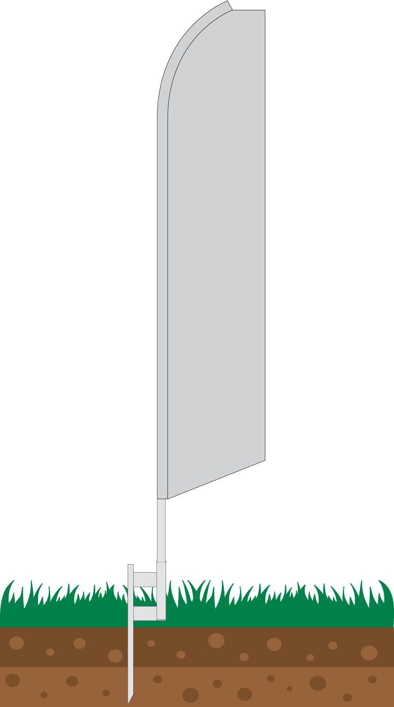 Load image into Gallery viewer, Half Sleeve Swooper Feather Flag - Grey