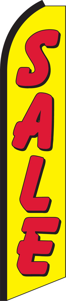 Load image into Gallery viewer, Half Sleeve Swooper Feather Flag - SALE Yellow/Red