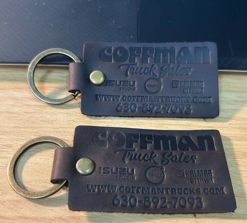 Load image into Gallery viewer, Genuine Leather Rustic Key Fob