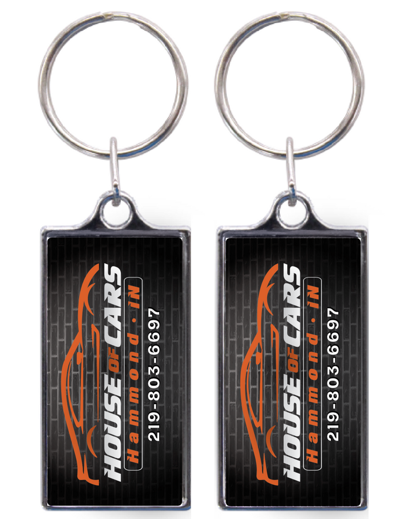 Load image into Gallery viewer, Custom Double-Sided Domed Chrome Key Tags