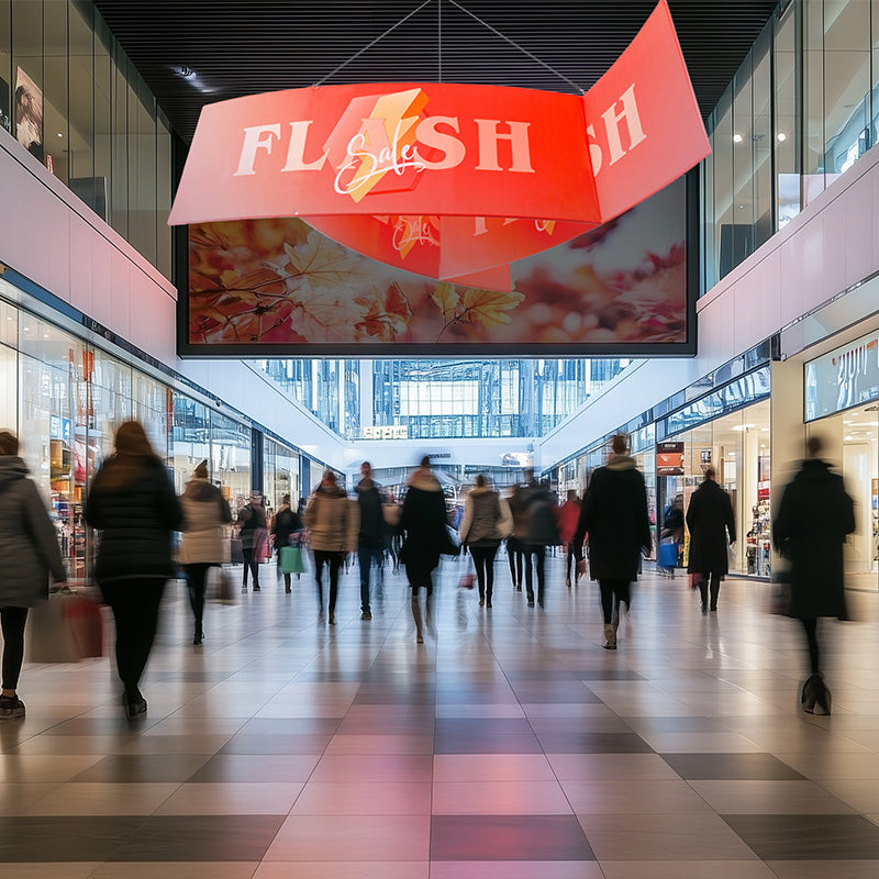 Load image into Gallery viewer, Three-Sided Pinwheel Shaped Hanging Sign