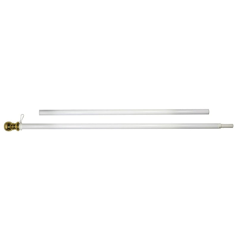 Load image into Gallery viewer, Valley Forge® White Aluminum 6' Pole Kit with 3' x 5' American Flag