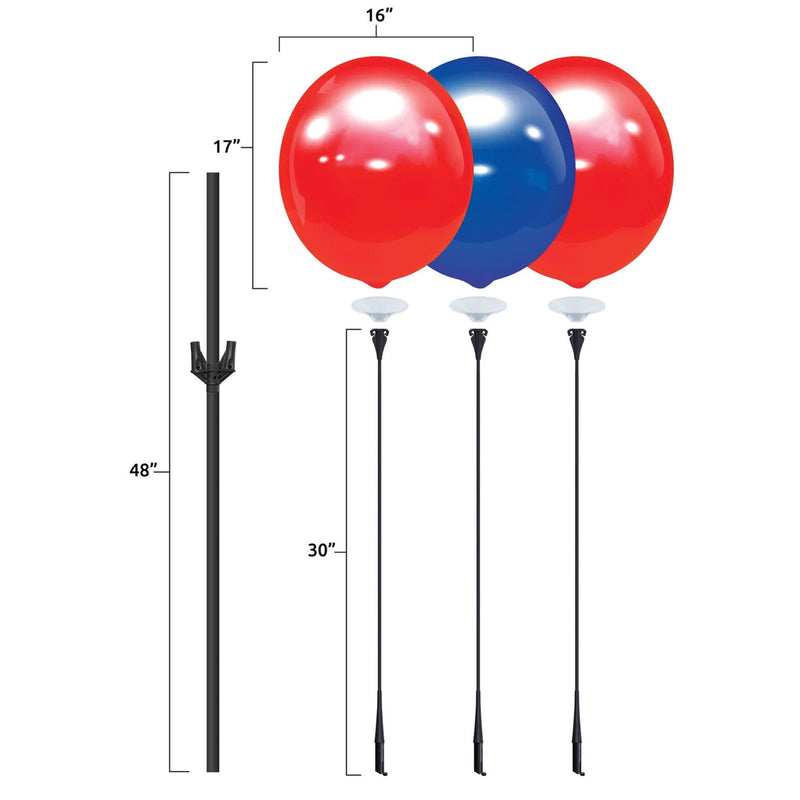 Load image into Gallery viewer, BalloonBobber® 3-Balloon Cluster Pole Kit