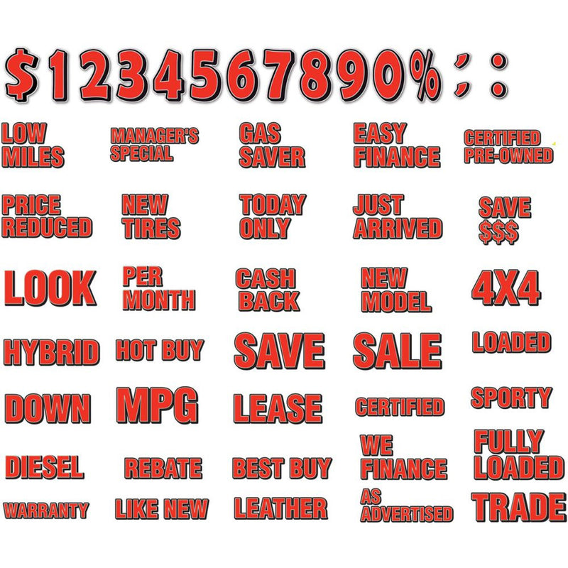 Load image into Gallery viewer, Big Deal Magnetic Digits & Slogans - Red
