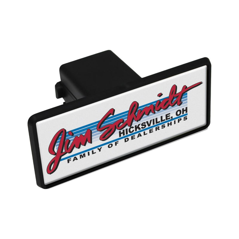 Load image into Gallery viewer, Rectangle-shaped domed hitch cover from My Store, featuring a smooth, shiny surface designed to fit standard trailer hitch receivers.