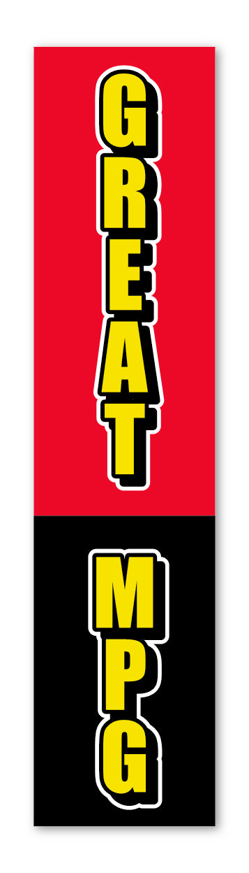 Load image into Gallery viewer, Flat Top Swooper Banner - GREAT MPG