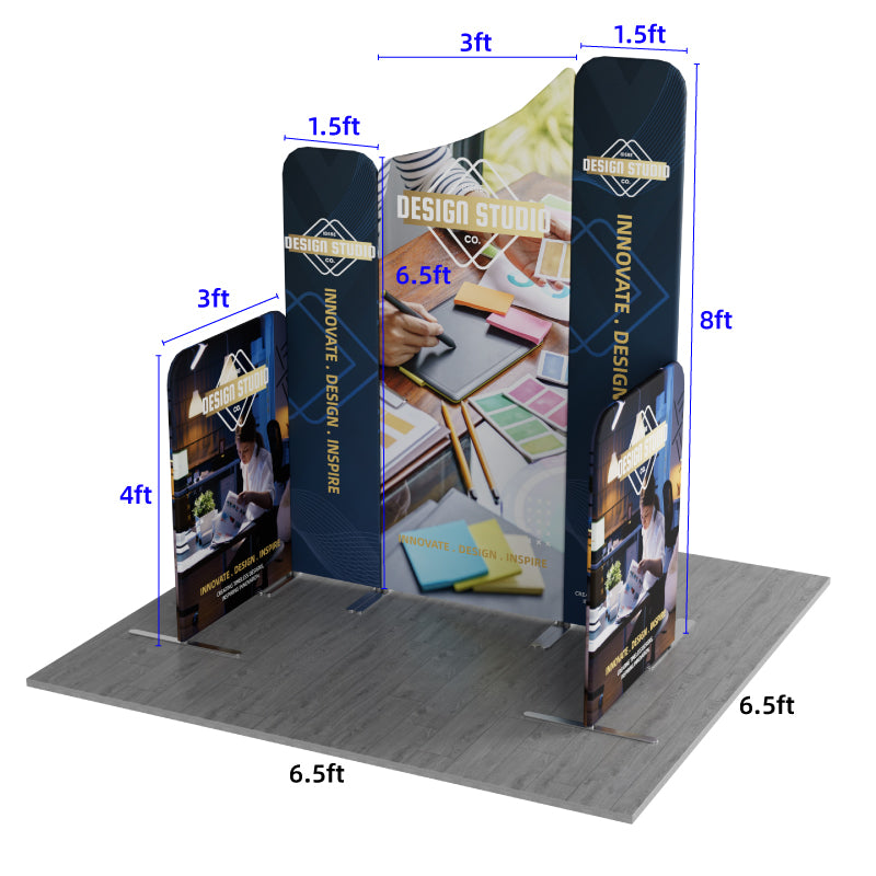 Load image into Gallery viewer, 6.5 x 6.5ft Magnetic Modular Fabric Displays-C