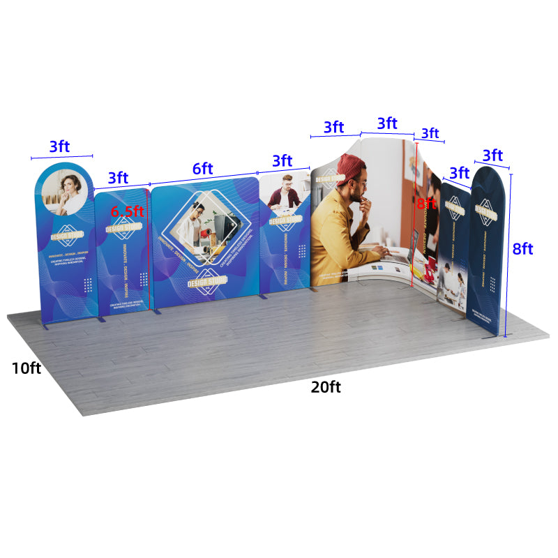 Load image into Gallery viewer, 16.4x16.4ft Magnetic Modular Fabric Displays-B