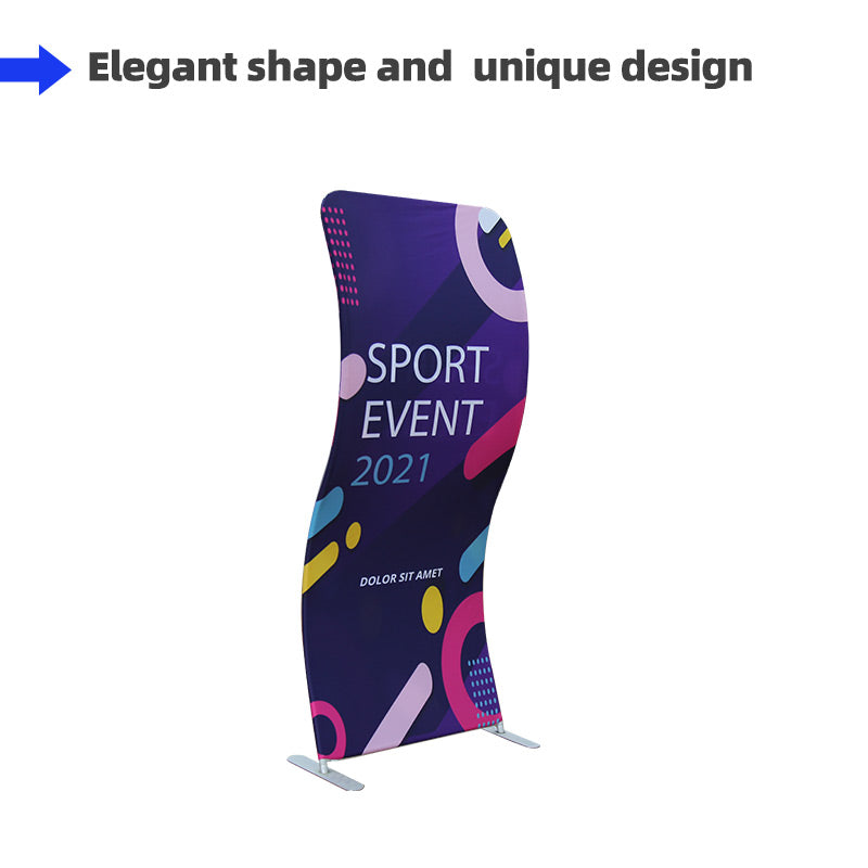 Load image into Gallery viewer, S Shaped Fabric Banner Stand