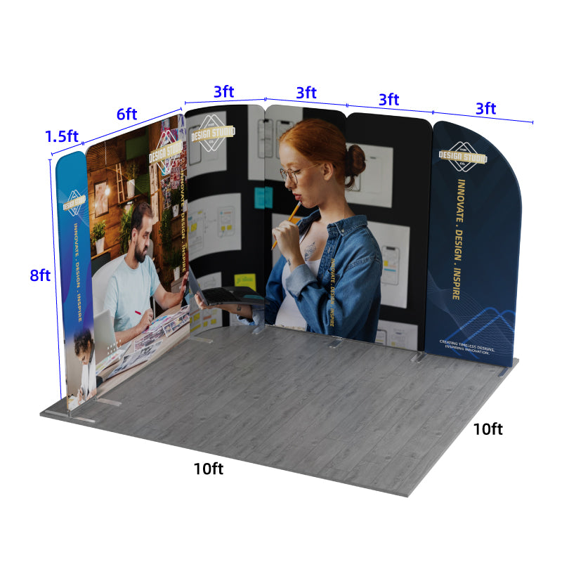 Load image into Gallery viewer, 10x10ft Magnetic Modular Fabric Displays-C