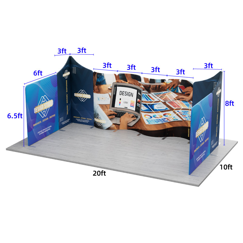 Load image into Gallery viewer, 20x10ft Magnetic Modular Fabric Displays-B
