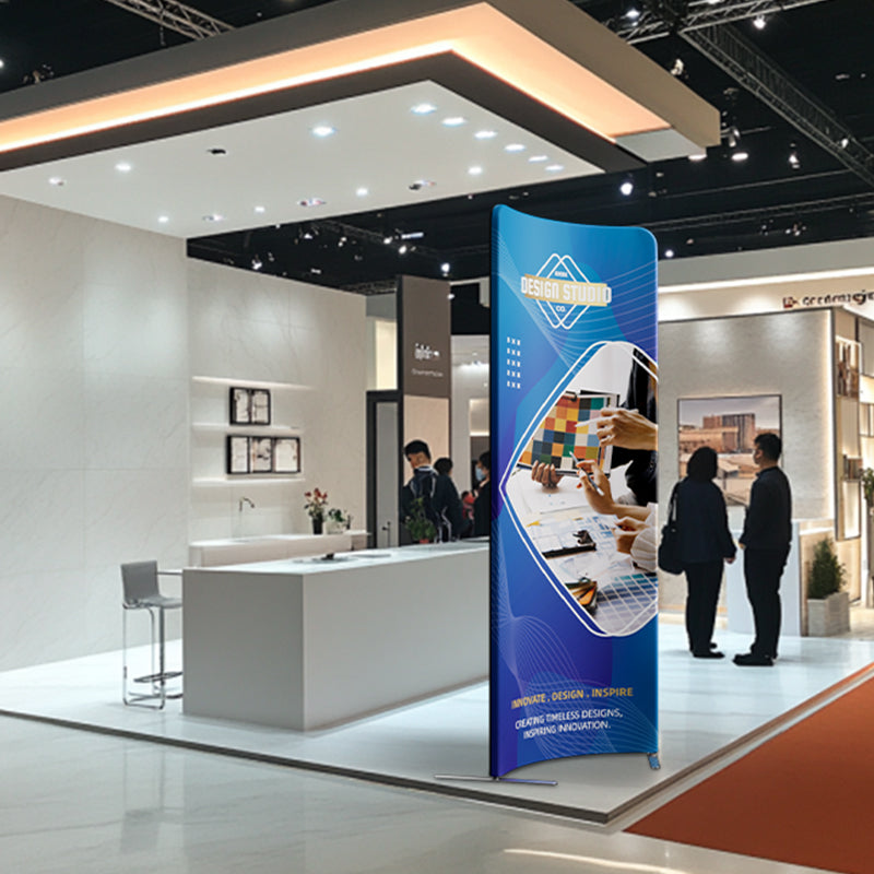 Load image into Gallery viewer, Magnetic Curved Fabric Banner Stand