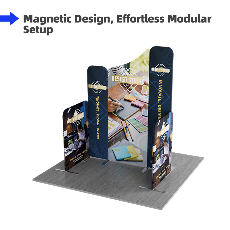 Load image into Gallery viewer, 6.5 x 6.5ft Magnetic Modular Fabric Displays-C