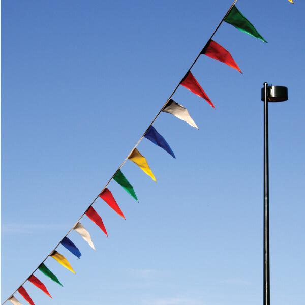 Load image into Gallery viewer, 60' Metallic Rainbow Pennant