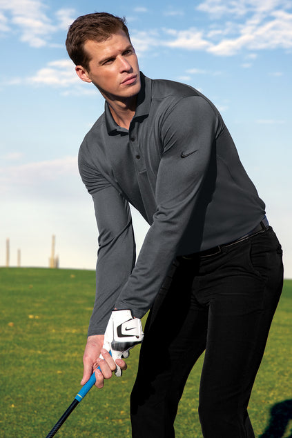 Load image into Gallery viewer, Nike Dri-FIT Micro Pique 2.0 Long Sleeve Polo
