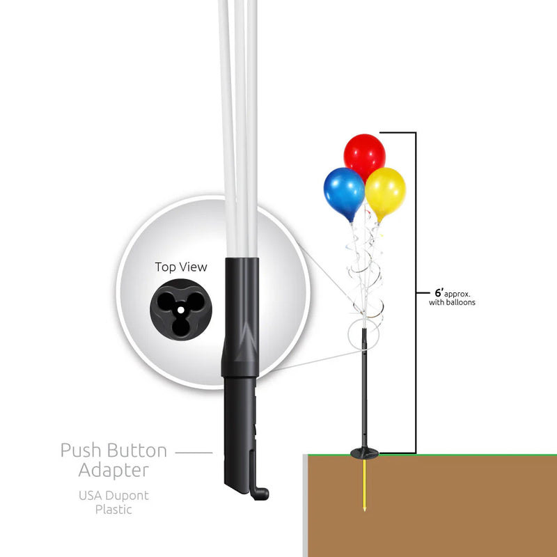 Load image into Gallery viewer, PermaShine® 3-Balloon Bouquet Short Pole Kit