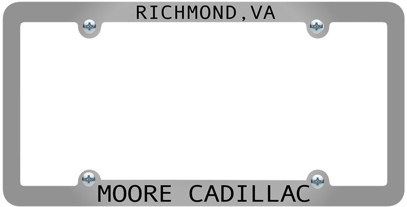 Load image into Gallery viewer, Premium Full Dip Brushed Chorme Plastic License Frame - Engraved Print
