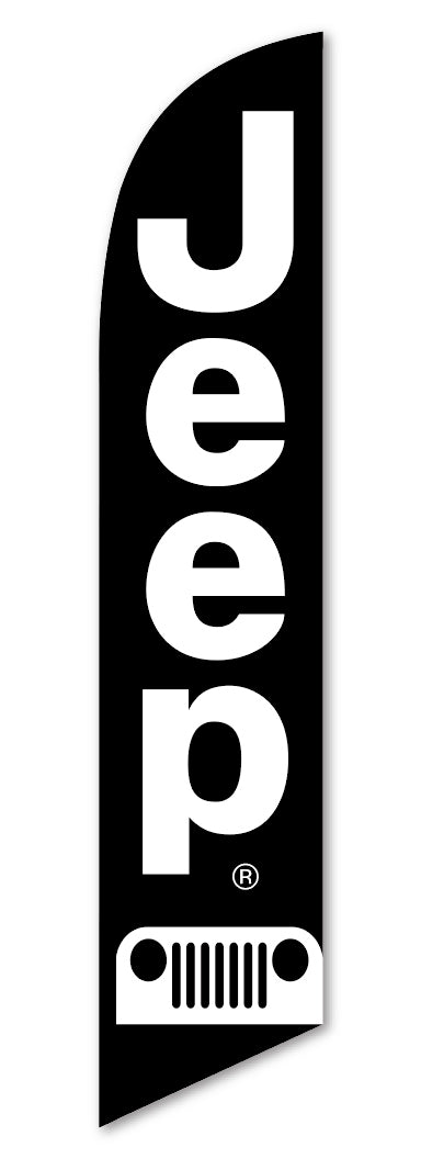 Load image into Gallery viewer, Premium Swooper Flag - Black Jeep