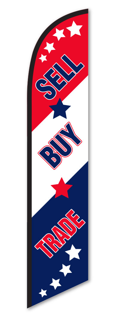 Load image into Gallery viewer, Premium Swooper Flag - Buy Sell Trade